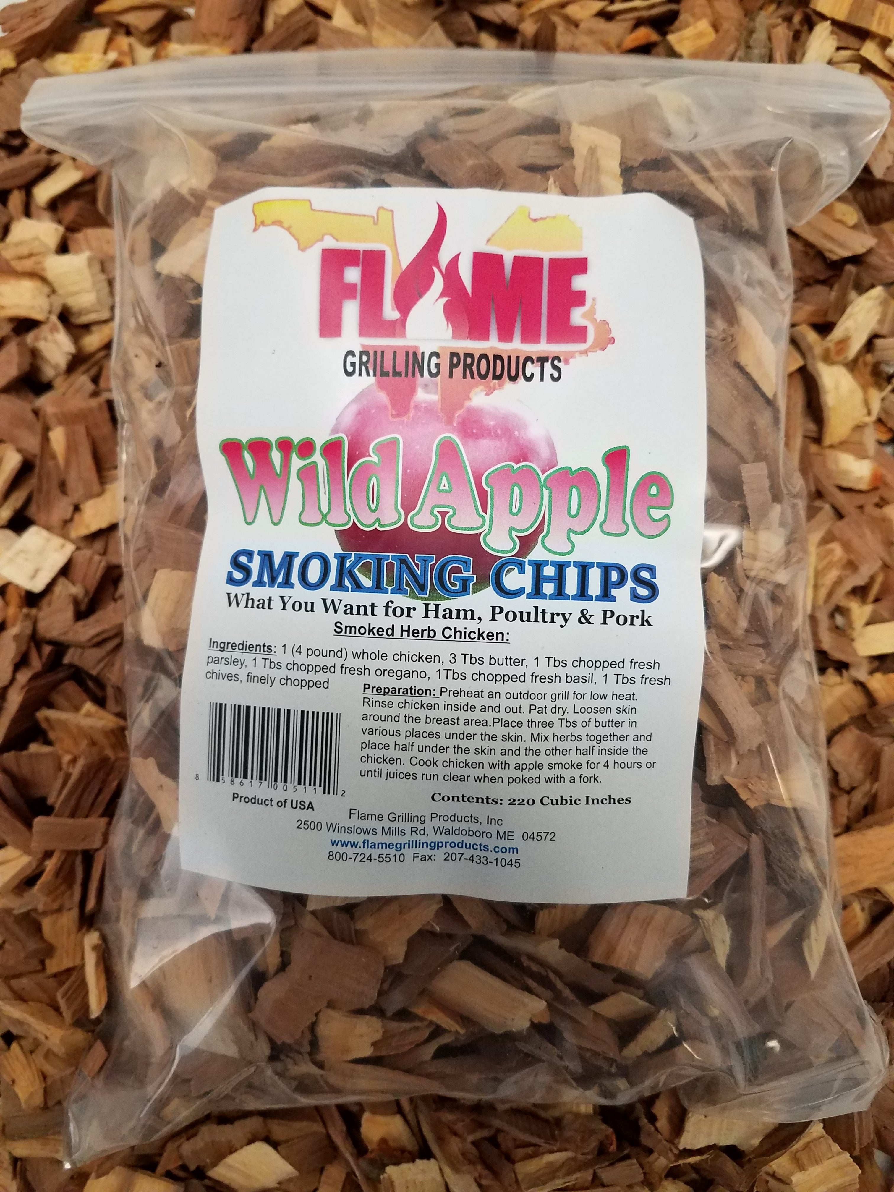 Maine Grilling Wood Chips Flame Grilling Products Inc