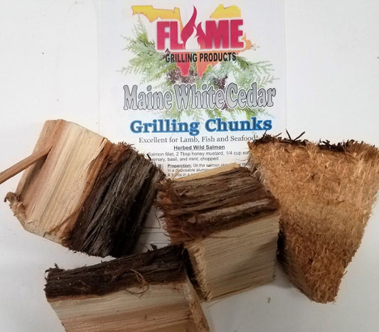 Bulk Maine White Cedar Grilling Chunks - Flame Grilling Products Inc